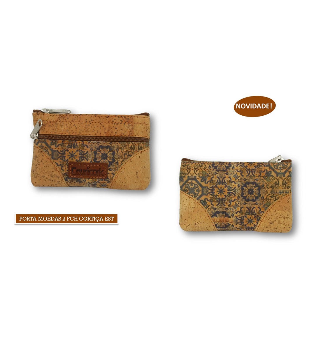 Porta-Moedas 2 fechos Cortiça