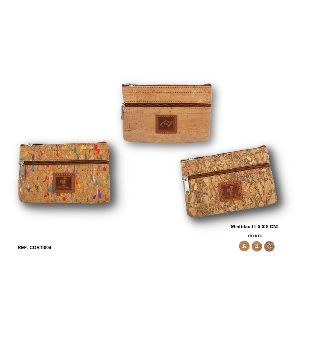 Porta-moedas dois Fechos