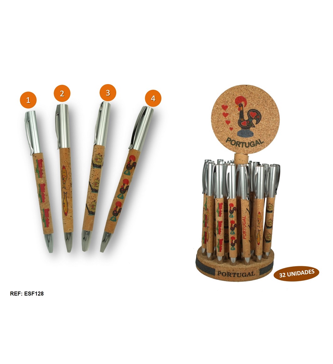 Esferográfica Cortiça Portugal - 4 modelos