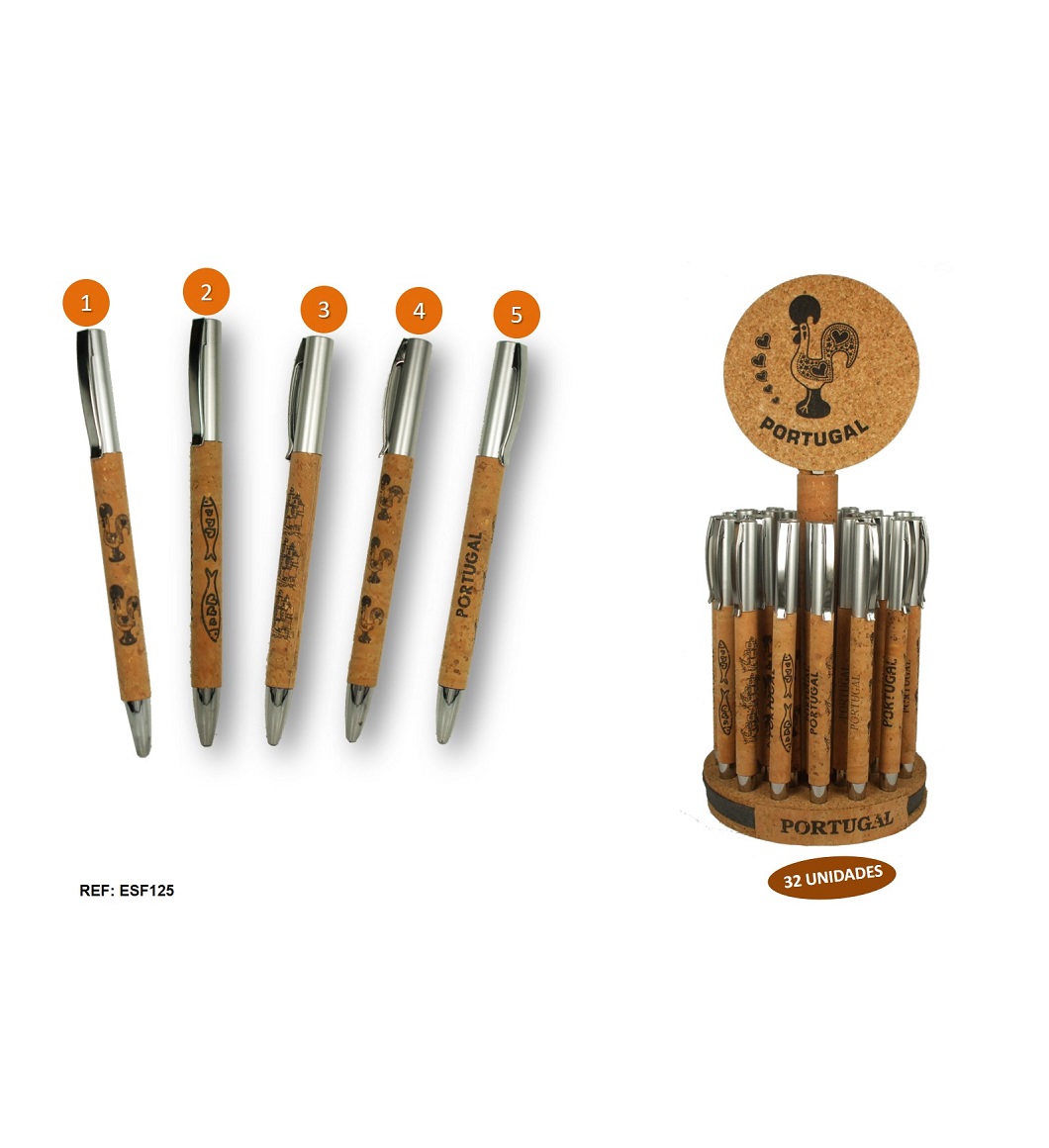 Esferográfica Cortiça Portugal - 5 modelos