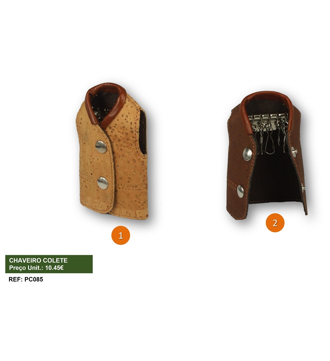 Chaveiros Colete em cortiça